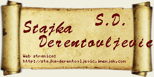 Stajka Derentovljević vizit kartica
